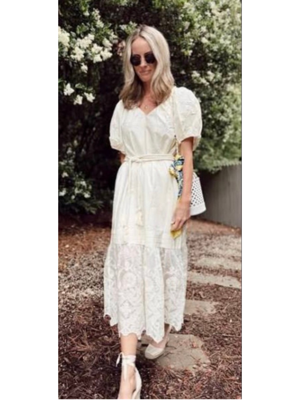 NWT Tuckernuck x Studio McGee Cream Juniper Midi Dress M Limited! - Picture 3 of 5